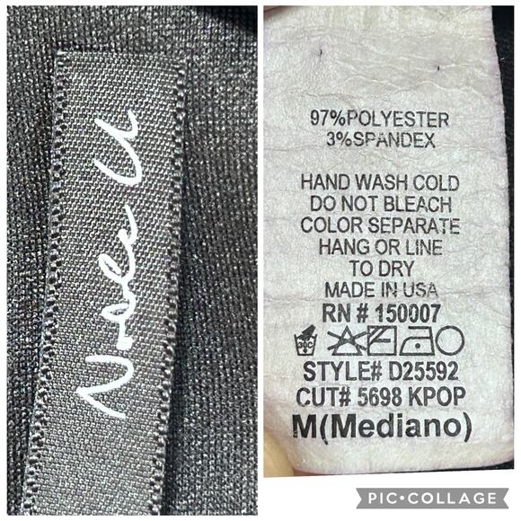 VTG Noble U 90 Blk Lace Up Bodycon Short Dress M KPOP Rave Gothic Grunge Rocker - Picture 6 of 6